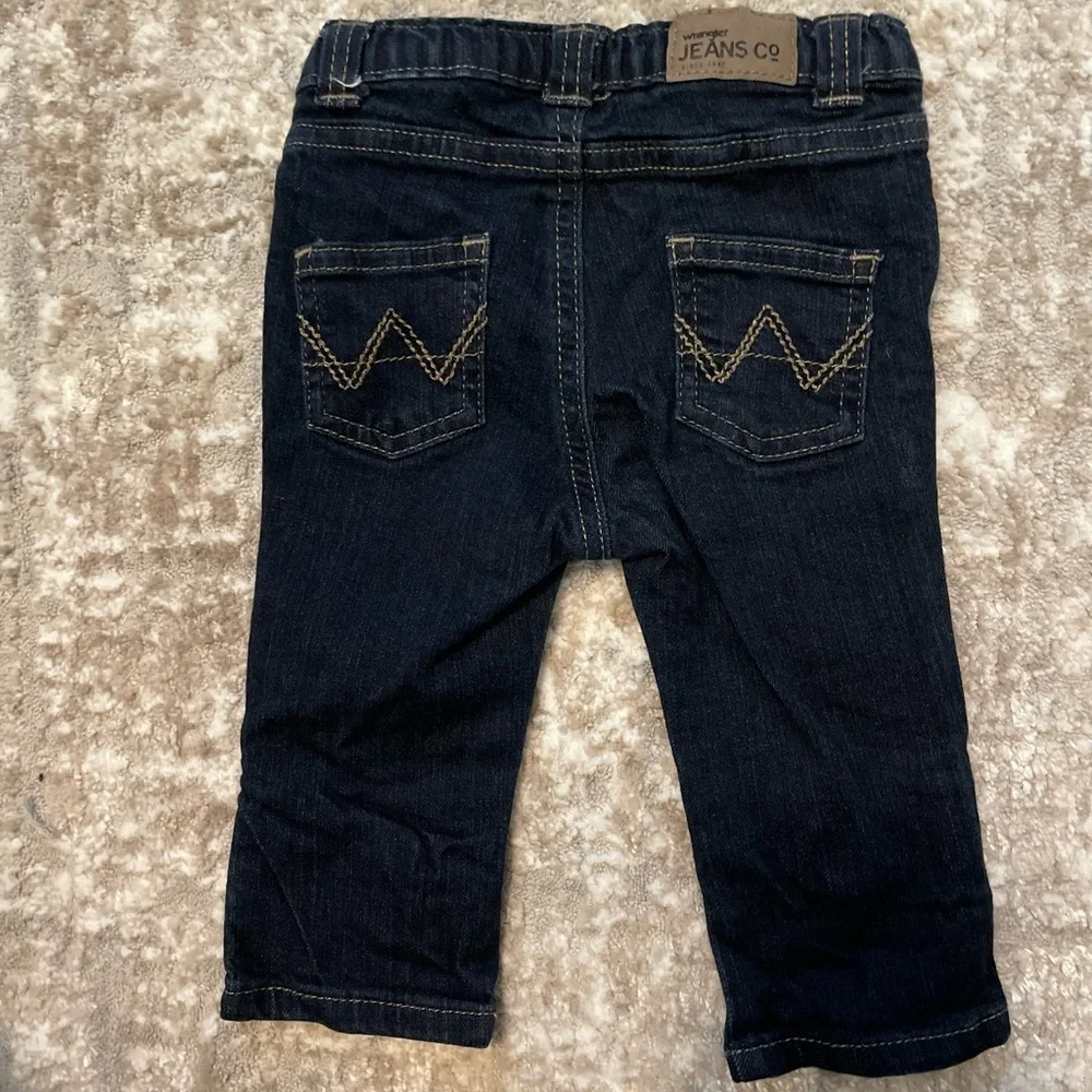 Wrangler Kids Dark Blue straight leg Jeans size 3/6M